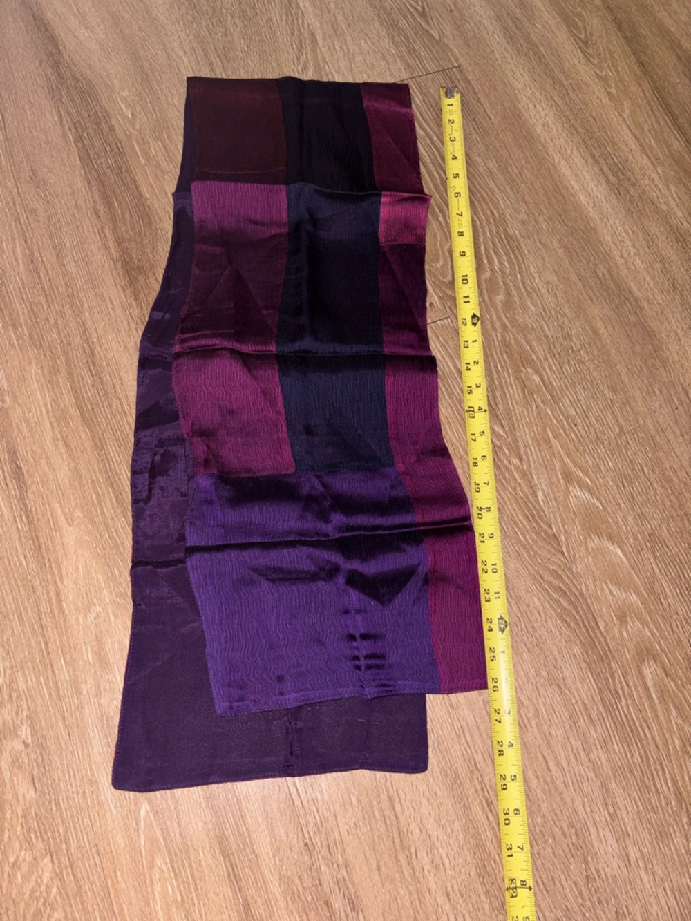 Vintage ATG All That Glitters SF 100% Rayon Scarf - Purple Colorblock